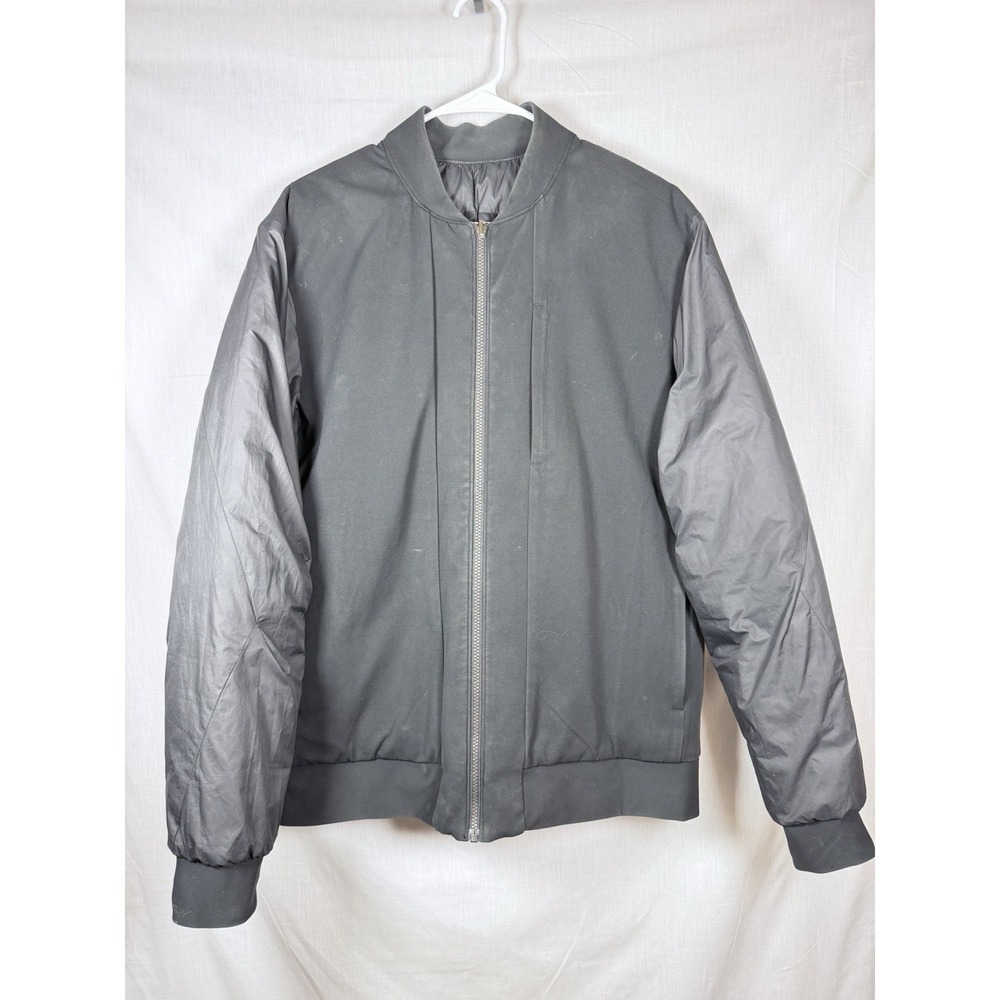 Lululemon About Face Bomber Jacket Men Reversible Down Puffer Black XL Palm deco - Picture 11 of 13